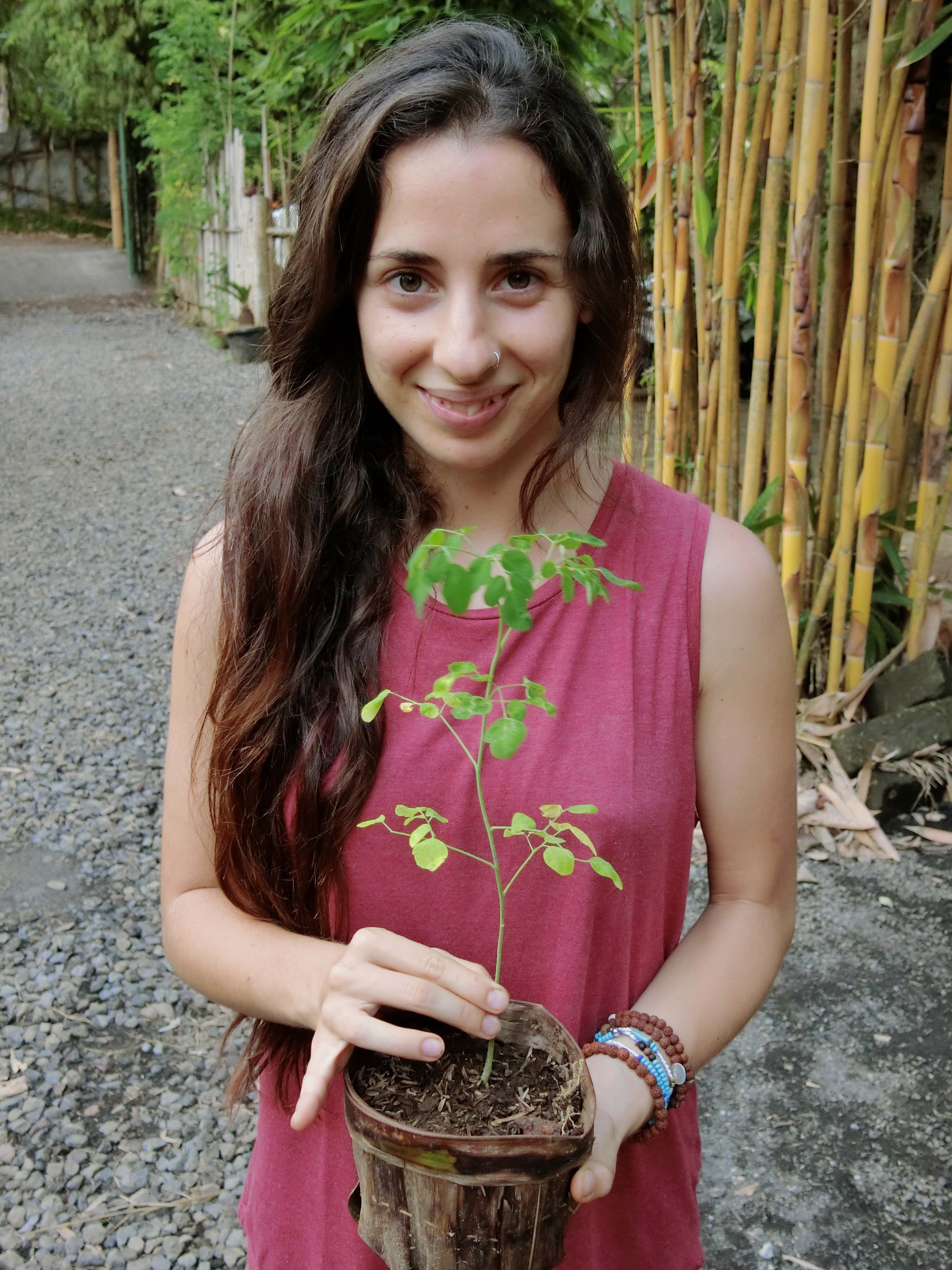 Maria with Moringa seeding